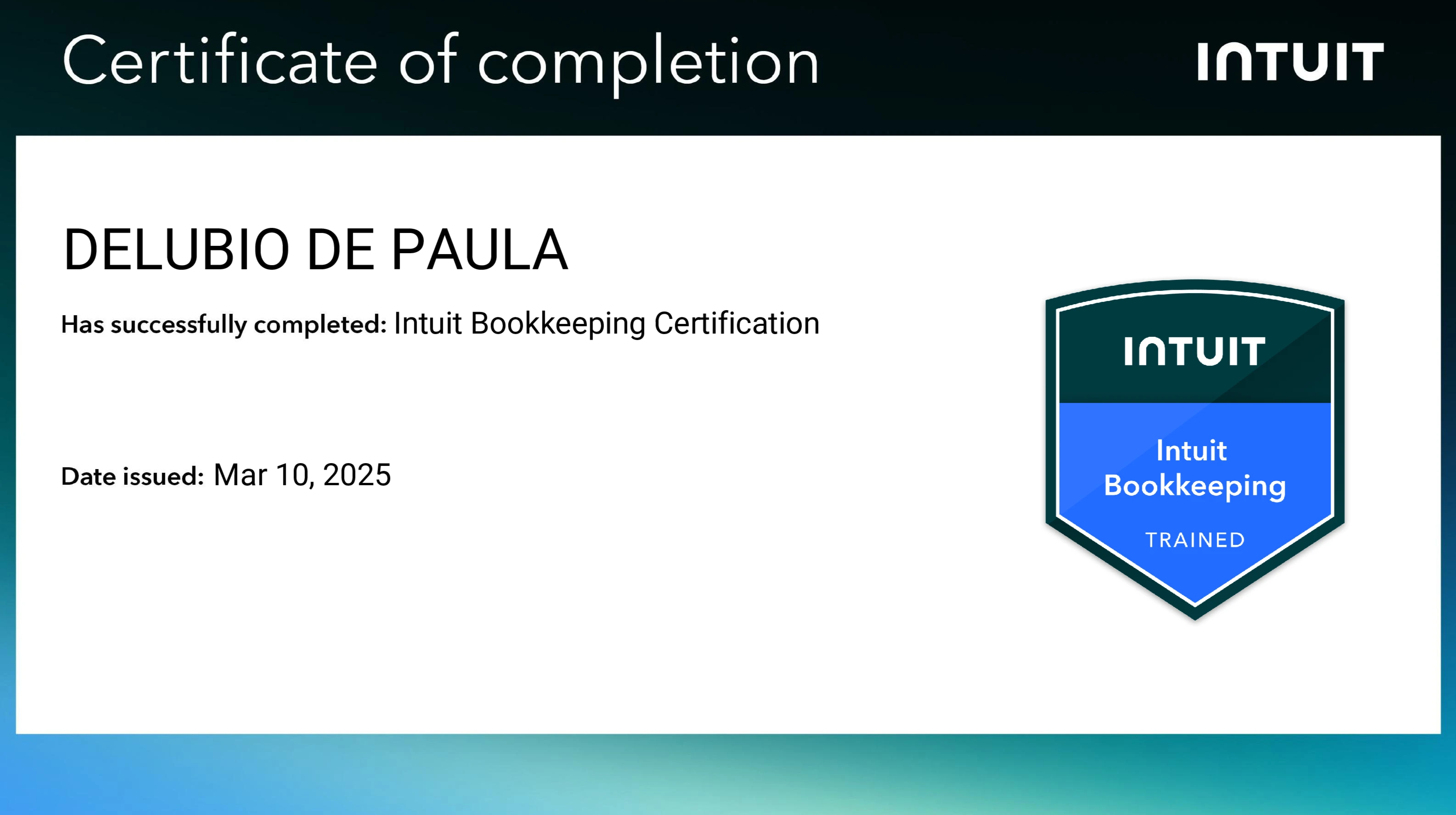 Intuit Bookkeeping Certification